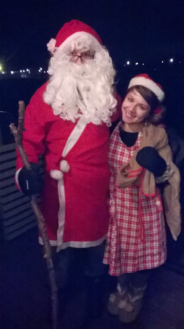 Me as an Elf with Santa!