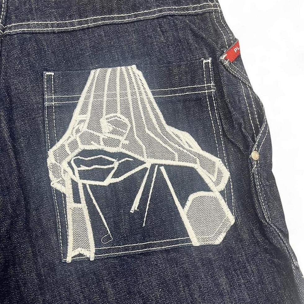 Thumbnail: Fubu Denim Shorts Print Close Up