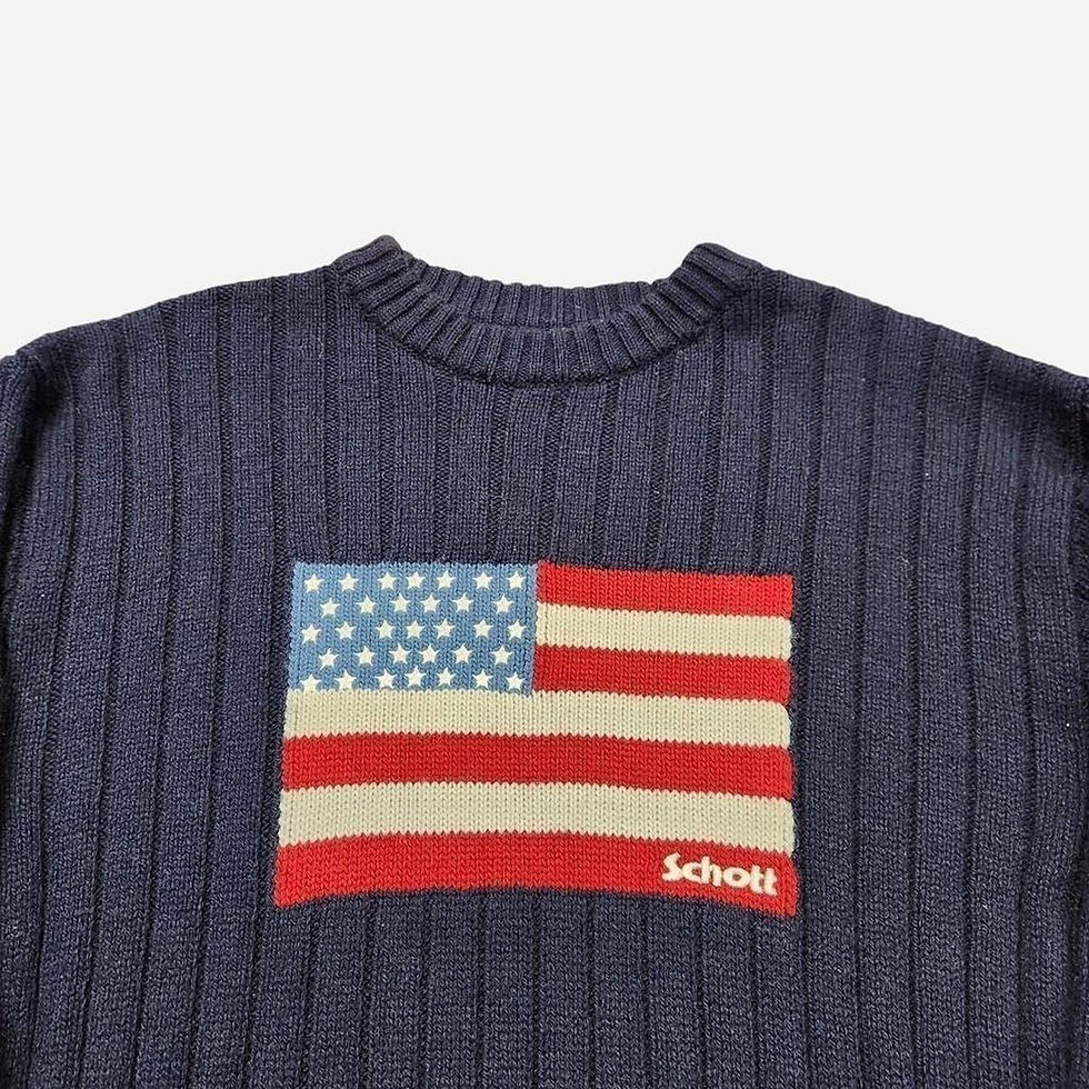 Thumbnail: Schott Jumper Logo Close Up