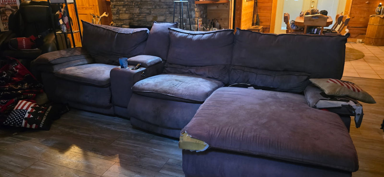 Couch that needed to be removed
