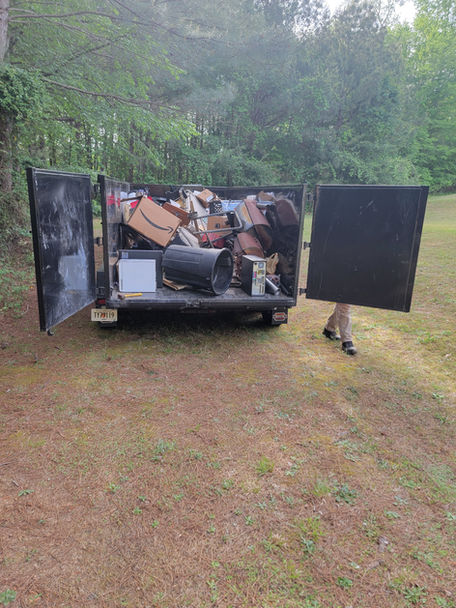 Debris in trailer