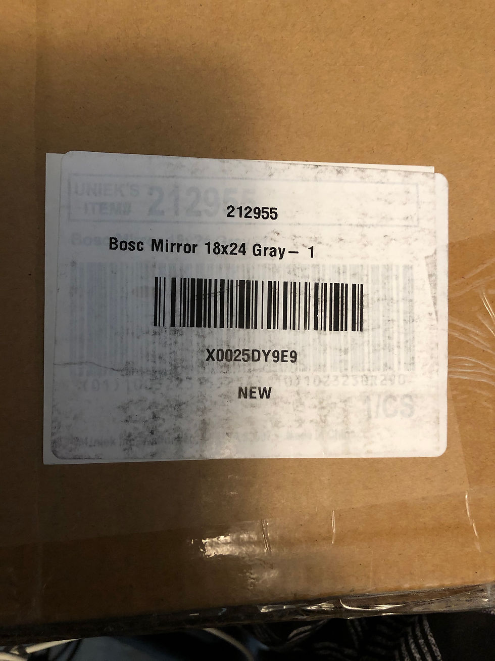 Thumbnail: DesignOvation Bosc Gray Framed Mirror 18x24