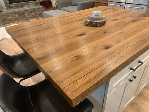 Custom Island Top - Reclaimed Oak