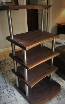 Custom Live Edge Slab Shelf System