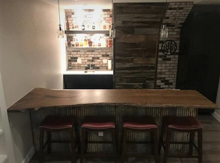 Live Edge Slab Custom Bar Top