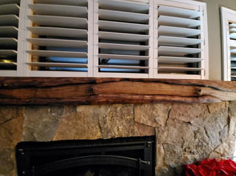 Live Edge Slab Walnut Rustic Fireplace Mantel