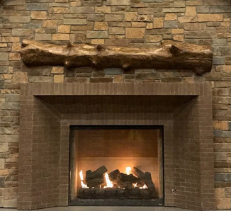 Live Edge Slab Rustic Fireplace Mantel