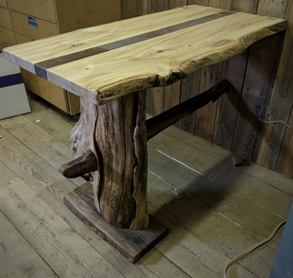 Live Edge Cottonwood Slab Table Desk