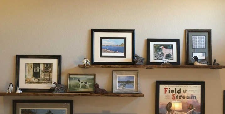 Live Edge Walnut Slab Floating Shelves