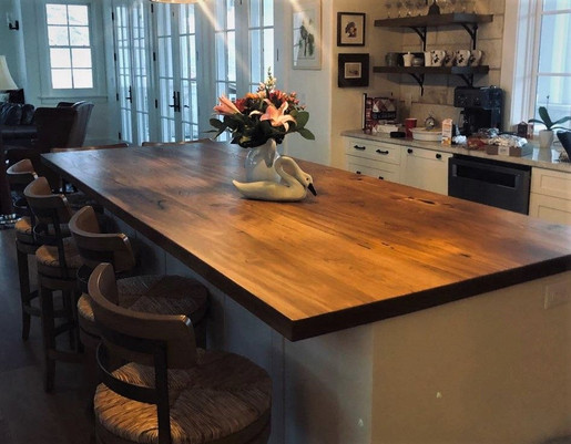Cusotm Island Top - Reclaimed Antique White Oak