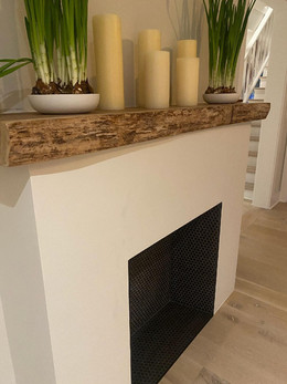 Live Edge Slab Rustic Fireplace Mantel