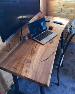 Live Edge Elm Slab Custom Table Desk