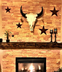 Reclaimed Barnwood Beam Rustic Fireplace Mantel