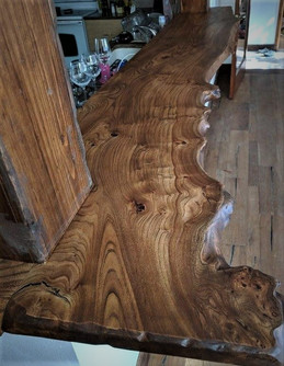 Live Edge Slab Burled Elm Custom Bar Top