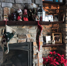 Live Edge Slab Rustic Fireplace Mantel