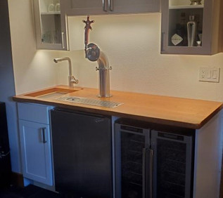 Live Edge Slab Elm Custom Bar Top