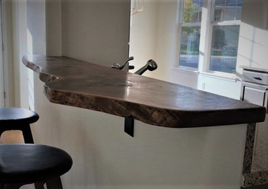 Live Edge Walnut Slab Bar Top