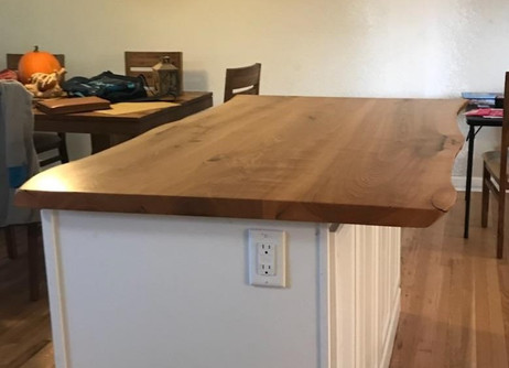 Custom Island Top - Live Edge Siberian Elm