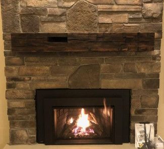 Reclaimed Barn Beam Rustic Fireplace Mantel