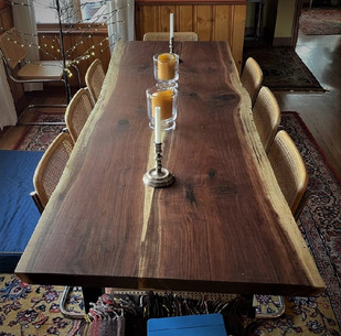 Live Edge Walnut Slab Custom Dining Table