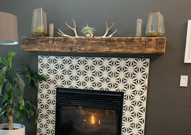 Reclaimed Antique Beam Rustic Fireplace Mantel