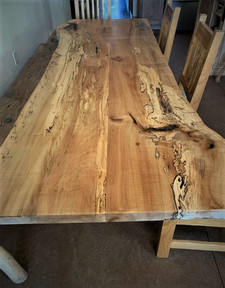 Live Edge Spalted Maple Custom Dining Table