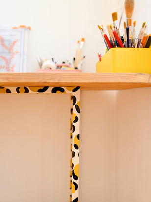 bureau coloré recyclé DIY