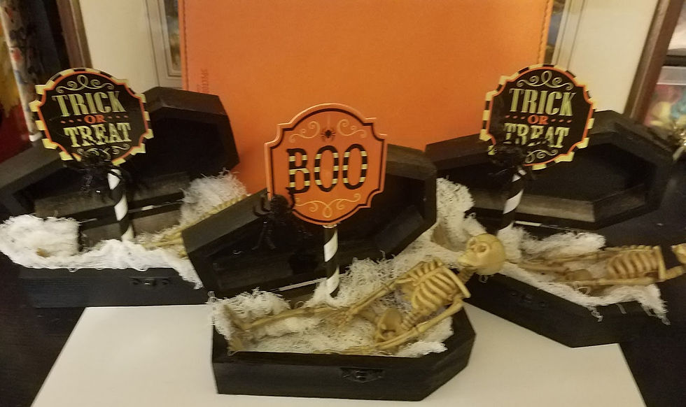 Thumbnail: Halloween Skeletons in Caskets