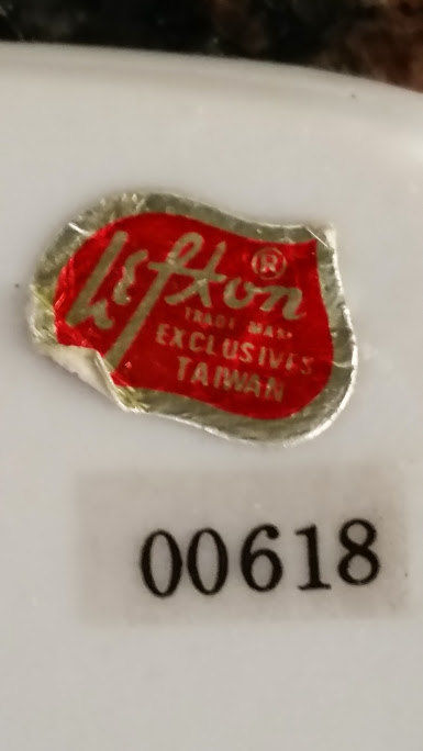 Thumbnail: Miniature Hand Painted Christmas Cardinal Tea Set