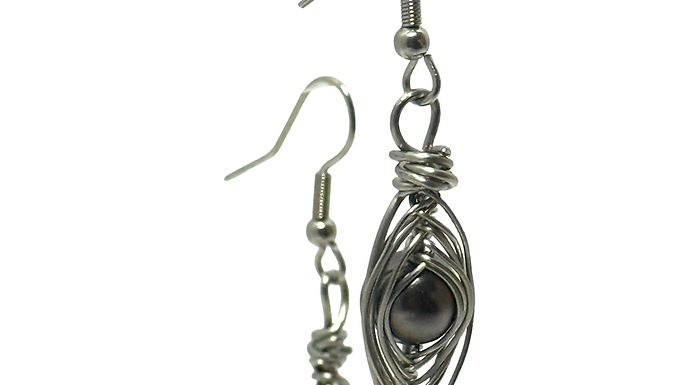earrings, low nickel, women, brain tumor awareness, jewelry