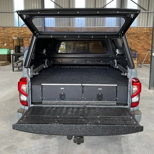 Double Cab Full Drawer System Without Fridge Cage | GZ Canopies