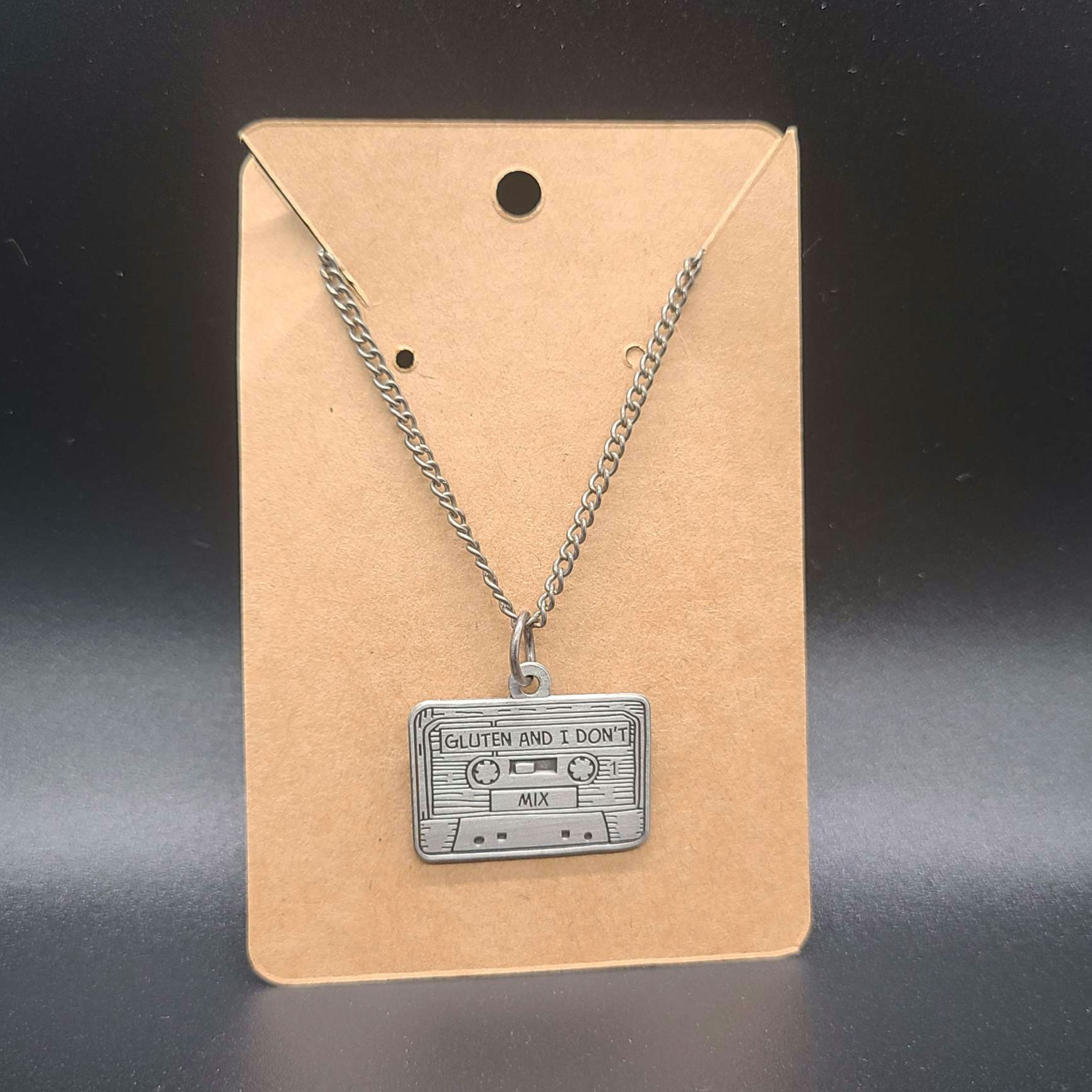 Gluten and I Don't Mix Pendant and Chain
