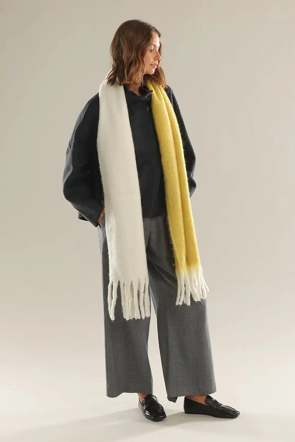 Thumbnail: Cosette Chunky Two-Toned Scarf