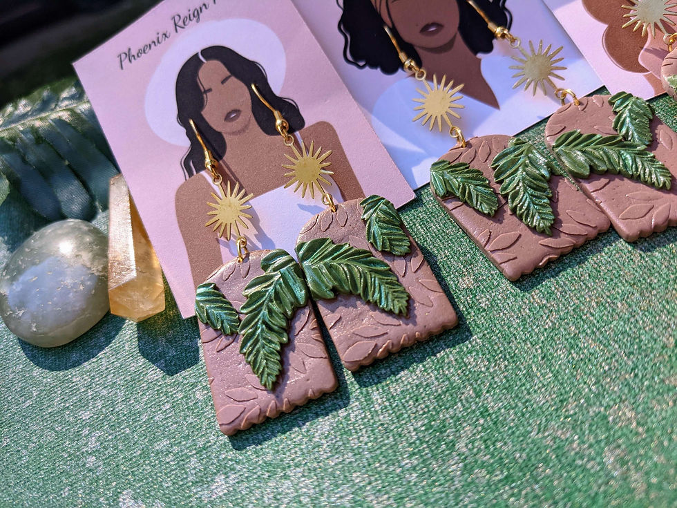 Thumbnail: Beneath Twisted Ferns Tribute Earrings 