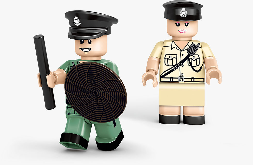 縮圖：RT81 小城故事拼裝積木：警察運員車八九十年代(248塊)