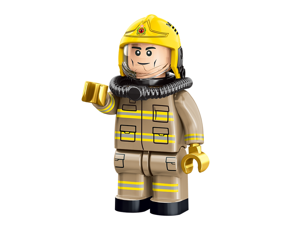 縮圖：RT66 小城故事拼裝積木：香港消防員頭盔(653塊)