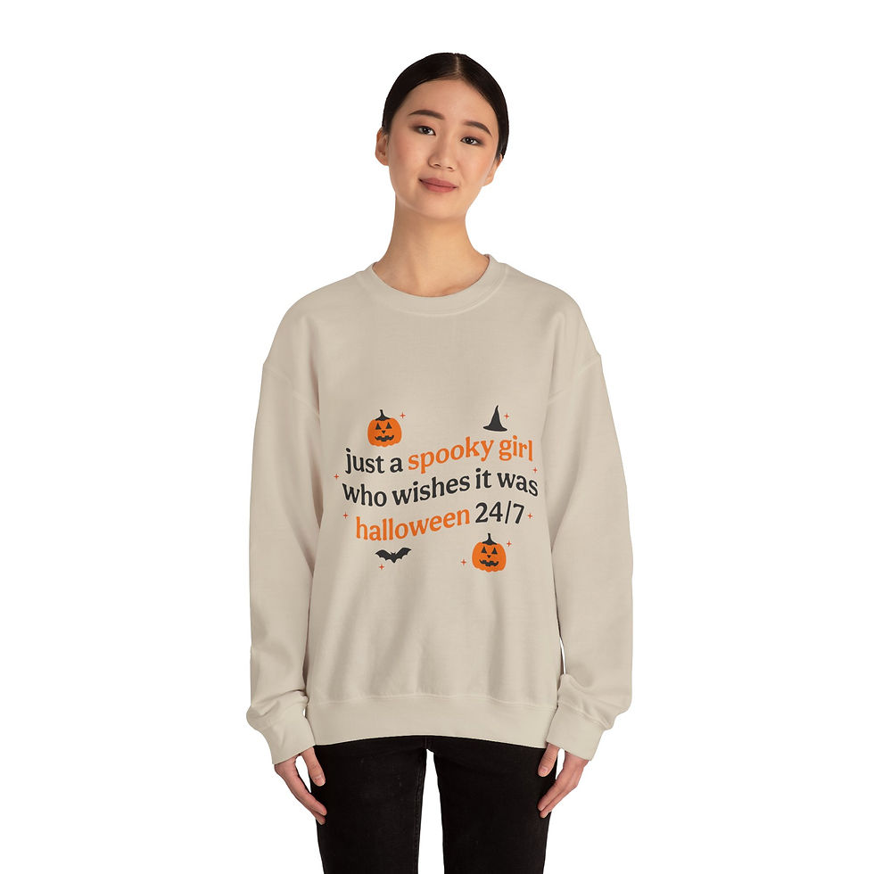 Thumbnail: Halloween Girl Crewneck Sweatshirt