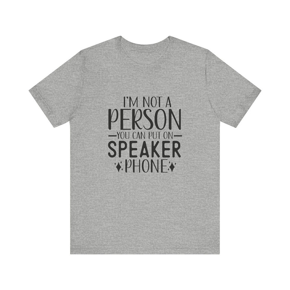 Thumbnail: I'm not a person you can put on speaker phone.