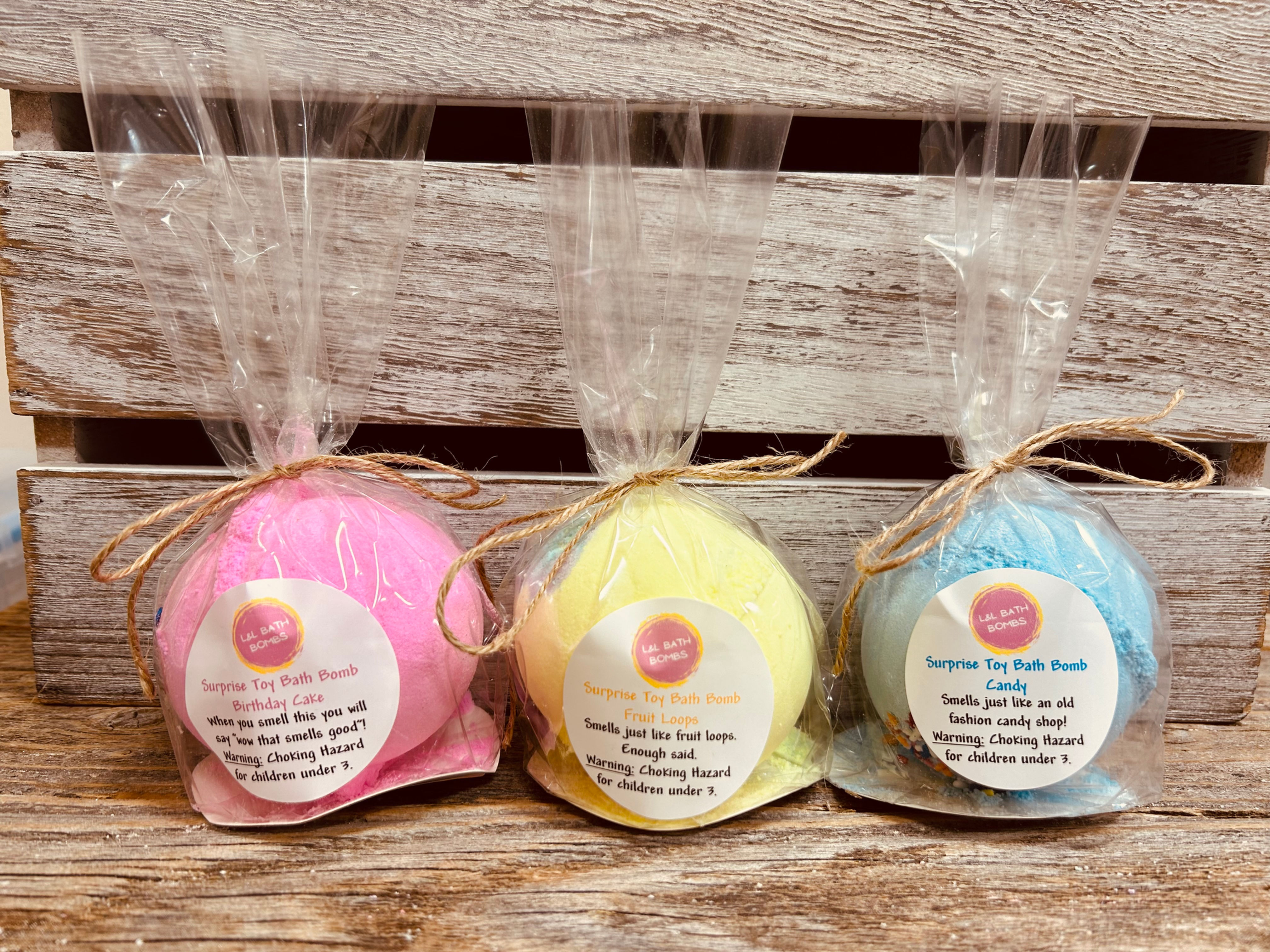 6 Pack of Surprise Toy Bath Bombs