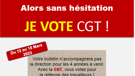 VOTEZ CGT du 12 au 18 Mars 2024