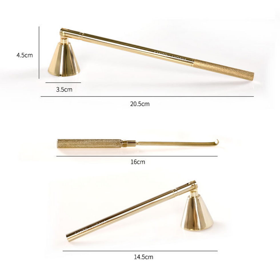 Thumbnail: Deluxe Gold 3pc Candle Care Set (Wick Trimmer, Snuffer, Dipper)