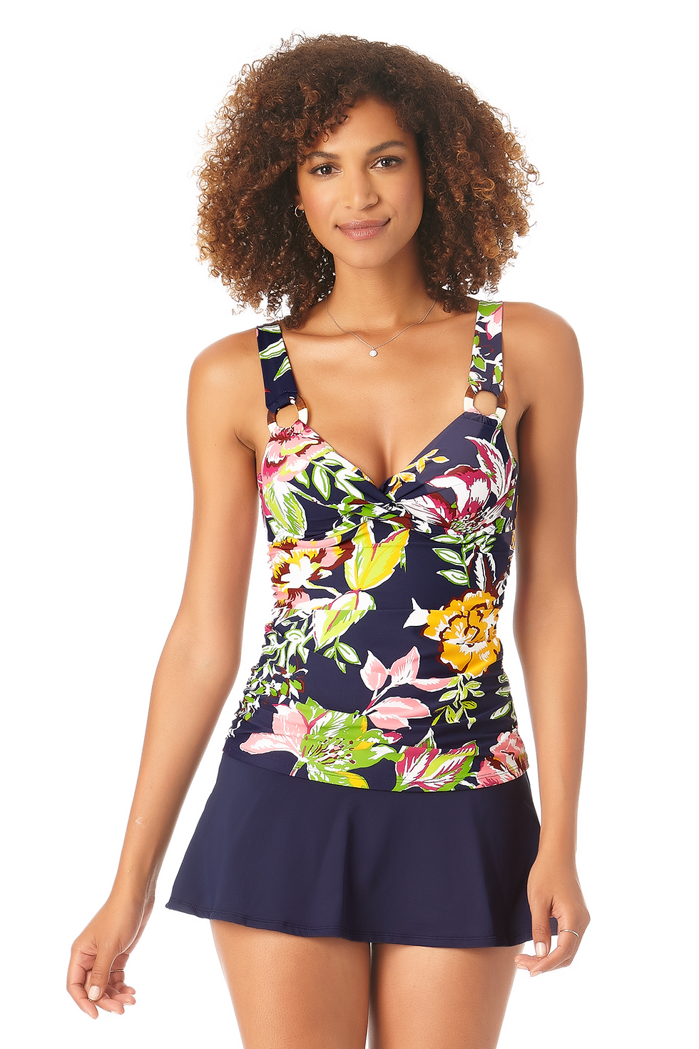 Anne Cole Twist Front Underwire Tankini Top