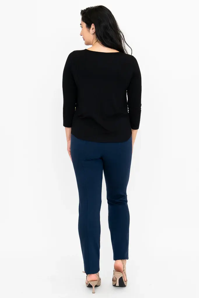 Thumbnail: Ritzy 3/4 Top, Black, Bamboo