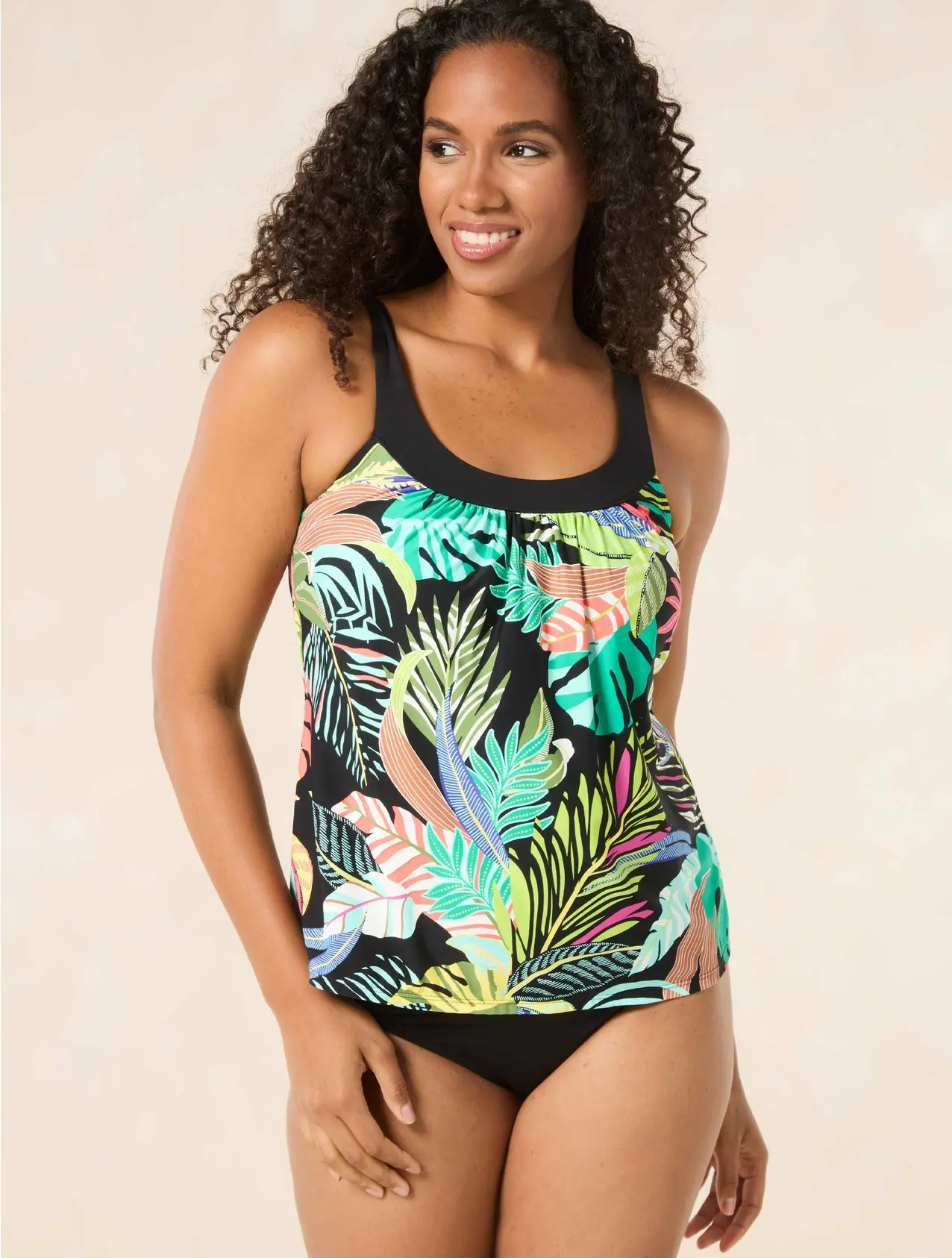 COCO REEF ULTRA FIT BRA SIZED UNDERWIRE TANKINI TOP - COSMIC JUNGLE JERSEY