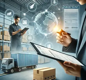 FROM E 2025-02-05 16.04.15 - A realistic business scene depicting a Purchase-to-Pay process