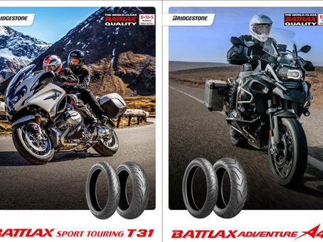 Bridgestone sport-tourband T31 + Adventure A41 uit voorraad leverbaar.