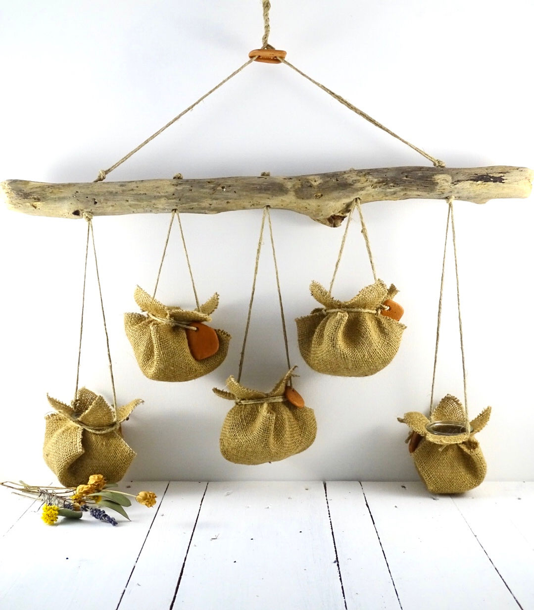 Photophore suspendu 5 pots