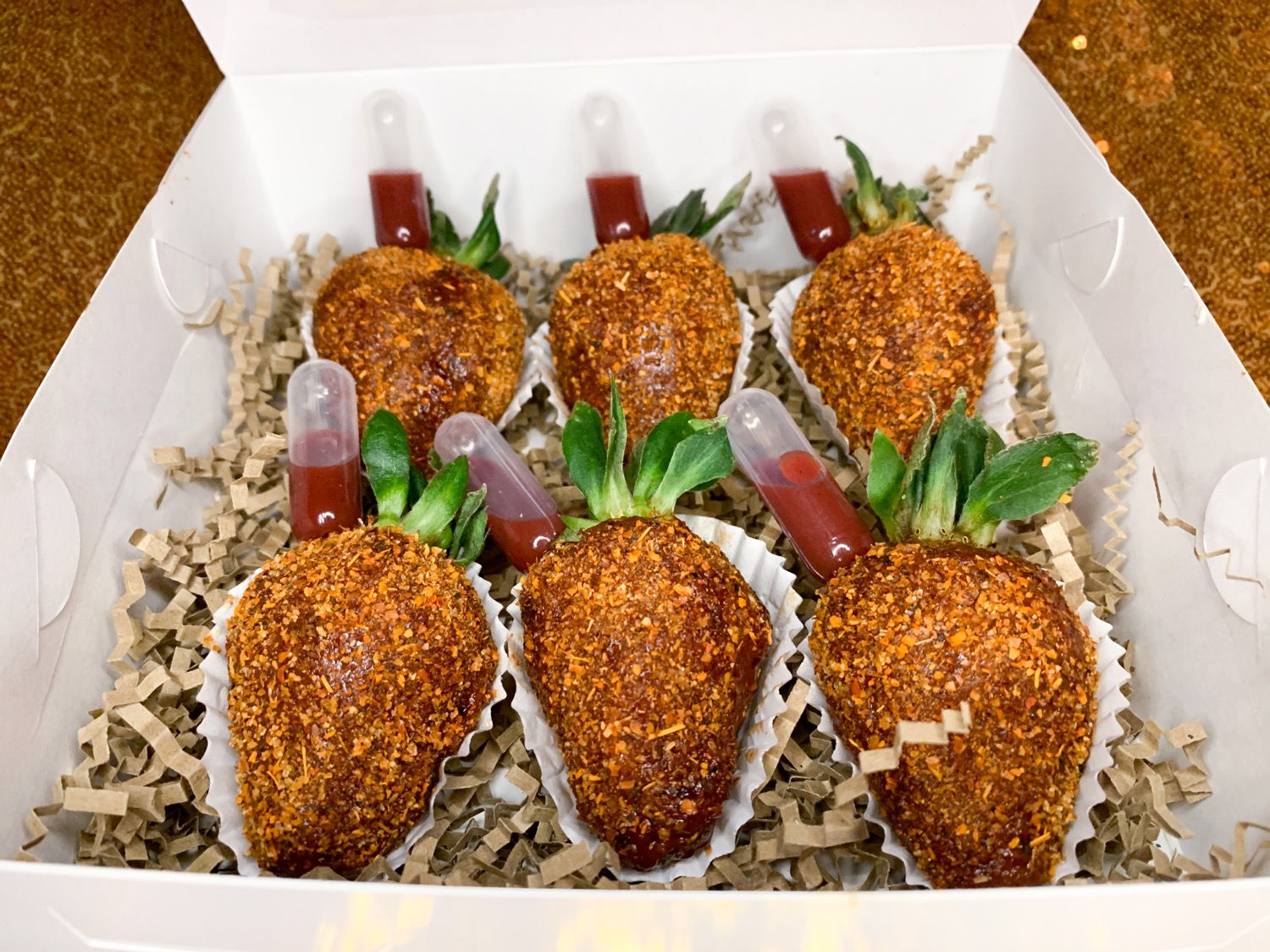 Tajin & Tamarindo Covered Strawberries 