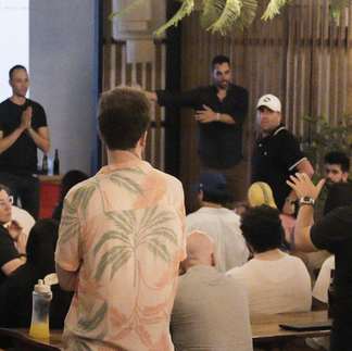 ONDA all-inclusive corporate offsite experience showing group transportation in branded Sprinter van