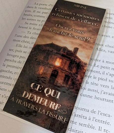 Marque-page exclusif du roman de Mihne Ce qui demeure.